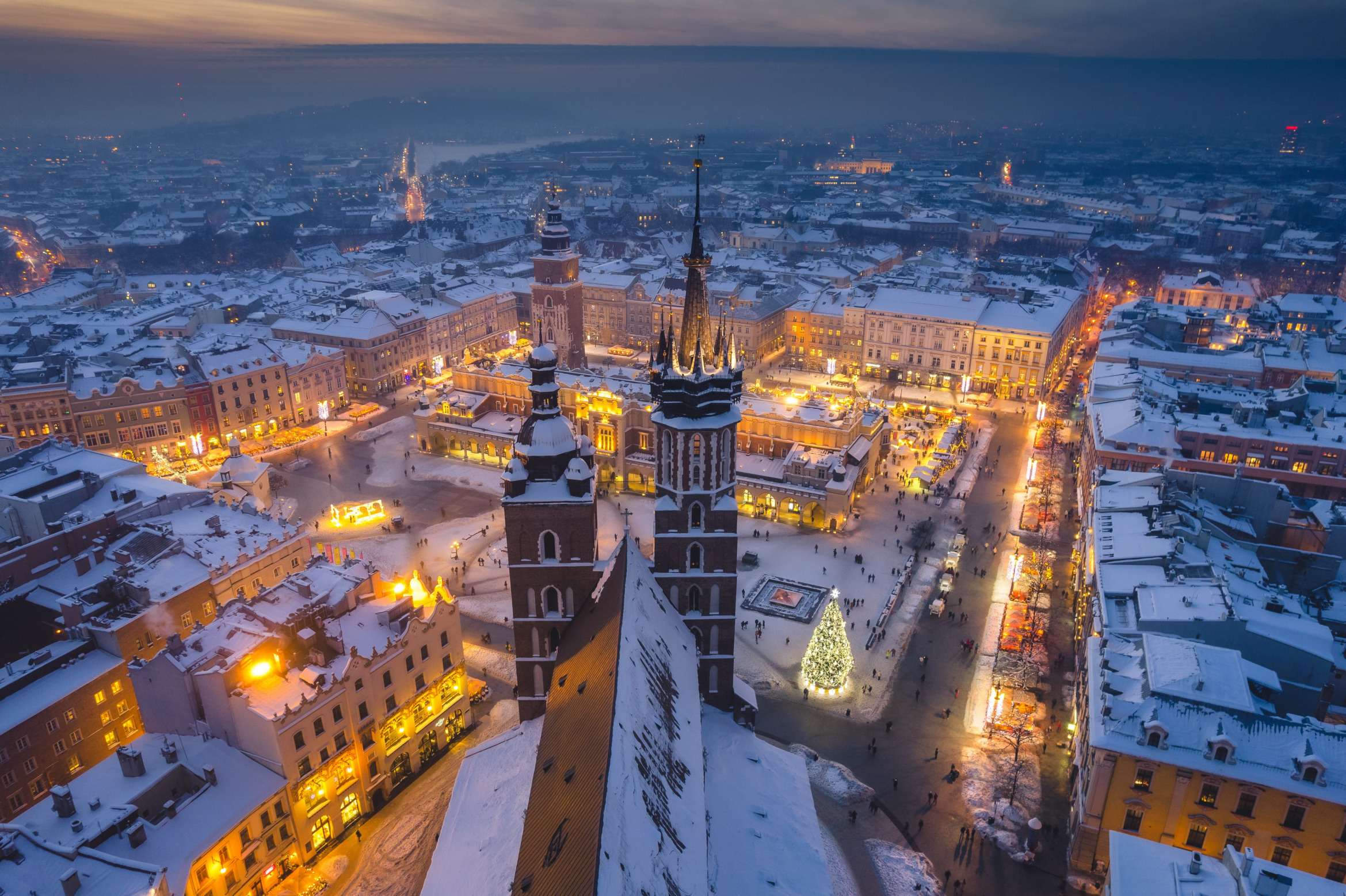 Krakau im Schnee; Detektei Polen, Detektiv Polen, Privatdetektiv Polen, Detektei Krakau, Detektiv Krakow, Privatdetektiv Krakow